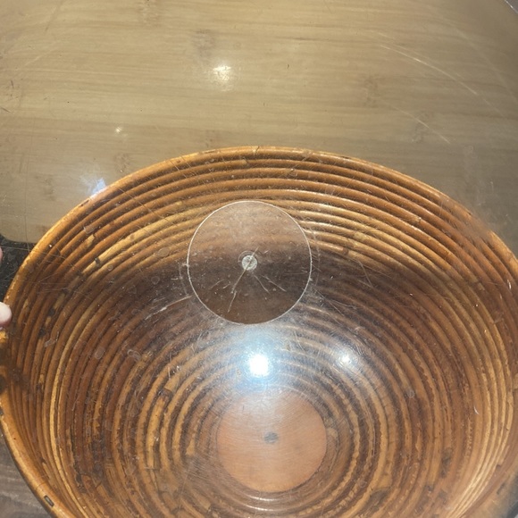 Vintage Mid Century Modern Bamboo Pencil Reed Bowl in style of Gabriella Crespi - Picture 12 of 12